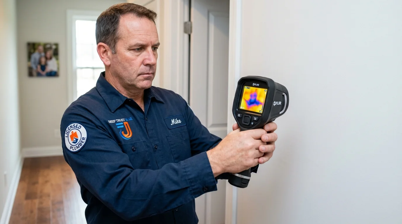 Thermal imaging leak detection by Johns Plumbing LLC in Cobden